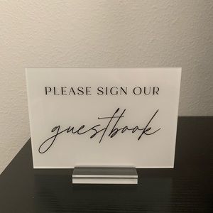 Wedding guestbook decor sign